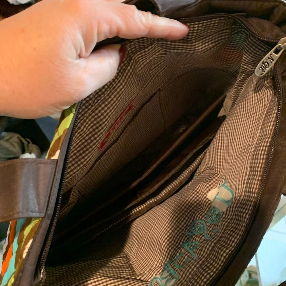 N. Gil Chevron Diaper Bag W/ Monogrammed “Jackson” New